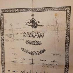 OSMANLI DİPLOMA. KOLEKSİYONLUK. ŞAHADETNAME. NADİR.