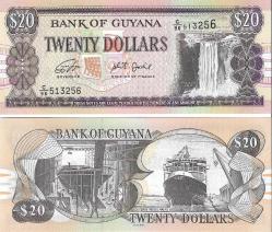 Guyana 2018 Yılı 20 Dolar Yabancı Kağıt Para Çil (Unc) Koleksiyon Para