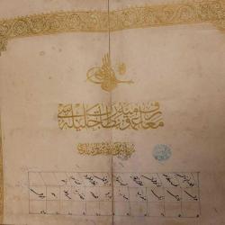 OSMANLI ALTIN YALDIZLI DİPLOMA. NADİRATTAN.  KOLEKSİYONLUK.