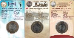 Tbmm'nin 100.YILI/SAYIŞTAY'IN 150. Yılı/Türkçe Olimpiyatları 1 Lira Hatıra Para Özel Kitinde Çil