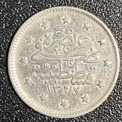 1327/4 Gümüş 2 Kuruş Çil