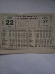 22 Eylül 1995-Orijinal Takvim Yaprağı-Doğum Günü-Söz,Nişan,Nikâh,Düğün ve Önemli Günler Hediyesi-Fatih Hak ve Hizmet Vakfı-Ayet/Hadis(İbn-i Asakir,Ramuz)-Kanser Yapan Böcek-Sözün Özü-Bilmediklerimiz