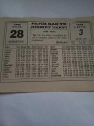 28 Eylül 1995-Orijinal Takvim Yaprağı-Doğum Günü-Söz,Nişan,Nikâh,Düğün ve Önemli Günler Hediyesi-Fatih Hak ve Hizmet Vakfı-Ayet/Hadis(250 Hadis)-Beyin İçin Armut ve Ceviz-Sözün Özü-Yumurtanın Sarısı Nasıl Ayrılır?