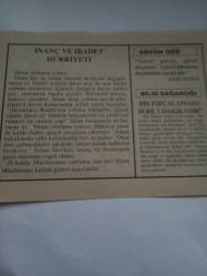 30 Eylül 1995-Orijinal Takvim Yaprağı-Doğum Günü-Söz,Nişan,Nikâh,Düğün ve Önemli Günler Hediyesi-Fatih Hak ve Hizmet Vakfı-Ayet/Hadis(Riyazü's Salihin:1/558)İnanç ve İbadet Hürriyeti-Said Nursi-Diş Fırçalamada Süre 3 Dakikadır''
