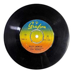 ZEKİ MÜREN - İNLEYEN NAĞMELER,GİZLİ AŞK ÇOK NADİR 45 DEVİRLİ PLAK 10/9 KONDİSYONDA