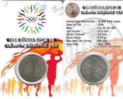 1994 Yılı Dünya Spor Ve Olimpik Düşünce Yılı 10.000 Lira FAO Özel Kitinde ÇİL