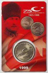 1999 Yılı Fao Türkiye Cumhuriyeti'nin 75.yılı Hatıra 100 Bin Türk Lirası Özel Kitinde