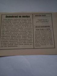 24 Ekim 1995-Orijinal Takvim Yaprağı-Doğum Günü-Söz,Nişan,Nikâh,Düğün ve Önemli Günler Hediyesi-Fatih Hak ve Hizmet Vakfı-Ayet/Hadis(Al-i İmran:10)-Demokrasi ve Medya-Sözün Özü-Tek Parça Ofis