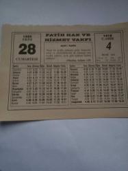 28 Ekim 1995-Orijinal Takvim Yaprağı-Doğum Günü-Söz,Nişan,Nikâh,Düğün ve Önemli Günler Hediyesi-Fatih Hak ve Hizmet Vakfı-Ayet/Hadis(Müslim,Selâm:125)-Çağımıza Uzanan Yüce Mesaj-Atasözü-Gömlek Yerine Pudra