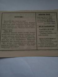 29 Ekim 1995-Orijinal Takvim Yaprağı-Doğum Günü-Söz,Nişan,Nikâh,Düğün ve Önemli Günler Hediyesi-Fatih Hak ve Hizmet Vakfı-Ayet/Hadis(Müslim,Selâm:125)-Dönme!-Erzurumlu Emrah-Vazife Şuuru