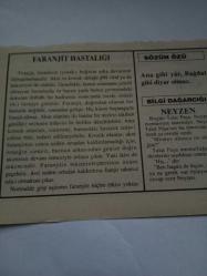 31 Ekim 1995-Orijinal Takvim Yaprağı-Doğum Günü-Söz,Nişan,Nikâh,Düğün ve Önemli Günler Hediyesi-Fatih Hak ve Hizmet Vakfı-Ayet/Hadis(Nesâi,Tahrim:19)-Faranjit Hastalığı -Sözün Özü-Neyzen