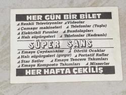 19502-KOLEKSİYONLUK BULVAR GAZETESİ EŞYA PİYANGOSU SÜPER ŞANS BİLETİ**NUMARASI 286735
