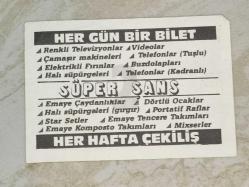 19500-KOLEKSİYONLUK BULVAR GAZETESİ EŞYA PİYANGOSU SÜPER ŞANS BİLETİ**NUMARASI 286736
