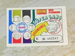 19501-KOLEKSİYONLUK BULVAR GAZETESİ EŞYA PİYANGOSU SÜPER ŞANS BİLETİ**NUMARASI 482287