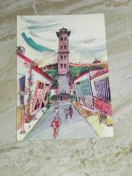 19526-İZMİR ESKİ BÜYÜKŞEHİR BELEDİYE BAŞKANI YÜKSEL ÇAKMUR'UN ASANSÖR RESİMLİ YENİ YIL KUTLAMA KARTI