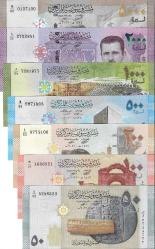 Suriye 50-100-200-500-1000-2000-5000 Pound 7 Li Tam Set Yabancı Kağıt Para, 