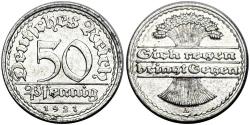 Almanya 1921 Yılı 50 Pfennig Yabancı Madeni Para Çil (Unc) Koleksiyon Para