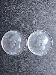 1979-1980 YILLARINA  AİT 2 ADET  1 TÜRK LİRASI  ( TERS ) ÇİL TCM 5324