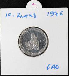 1976 10 Kuruş  Kadının Süsü Kültür ve Erdem Olmalıdır Hatıra Parası  Çil No  0146