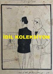 Osmanlıca Akbaba Mizah Dergisi-Gazetesi, Orijinal Dönem Basım, (Ottoman Magazine-Newspaper) - 17 Eylül 1923 - Sayı: 82 - Rumi: 17 Eylül 1339 - Hicri: 6 Safer 1342 - Karikatürist Ramiz Gökçe'nin Çalışması: Para Kasasından Yazı Kasasına! 