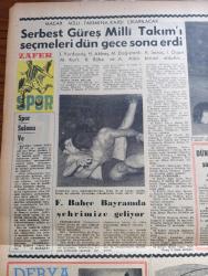 Zafer Gazetesi - Turkish Newspaper - 18 Nisan 1958 - Başvekilimiz Adnan Menderes yarın uzakdoğuya hareket ediyor - Londra Kıbrıs Türktür cemiyeti Merkez Başkanı Necati Sager ve Kıbrıs Türk kültür derneği Genel Başkanı Mehmet Ertuğruloğlu basın toplantısı yaptı fotoğraf - Ayşe Köymen Teksas Fahri hemşehrisi oldu - Türk İş Kongresi dün sona erdi - Devlet demiryolları sinyalizasyon istasyonları kuruyor - Doktor Cemal Kiper işçi sigortaları kurumu umum müdürü oldu - Amerika Rusya üstünlük savaşı yazan Seyfi Kurtbek - Mustafa Akdağ Profesör oldu - Ayrancı barajı doluyor fotoğraf - Radyo ve haberler yazan Hikmet Münir Ebcioğlu - Ramazan musahabeleri yazan Ragıp Akyavaş - Misket yazan Münir Müeyyet Bekman yazı dizisi - NATO'nun savunma gücü artırılacak - İzmir'de yapılan at yarışları - Demokrat Parti İstanbul il başkanı Dr Cemil Bengü'nün vefatı - Atatürk'e ait film aranıyor - Mardin gecesi - serbest güreş seçmeleri sona erdi - siyasal bilgiler fakültesinde inek Bayramı hazırlığı - Fenerbahçe