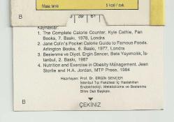 BESİNLERİN KALORİ DEĞERLERİ HARCAMA EGZERSİZLERİ HARAKETLİ CETVELİ...