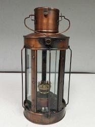 Vintage Madenci Formunda Metal Gazyağı Feneri