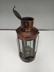 Vintage Madenci Formunda Metal Gazyağı Feneri