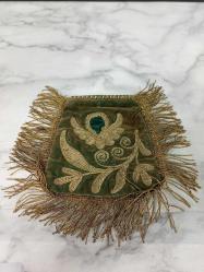 LOT.5 » Antika Osmanlı Suzani İşçilikli Altın - Para Kesesi