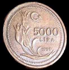 1996 5000 Lira küçük