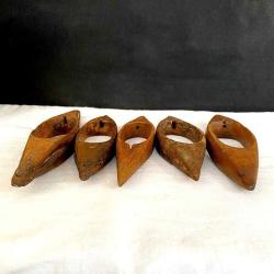 Antika Ahşap Dokuma Mekiği Beşli Seti