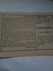 20 Kasım 1995-Orijinal Takvim Yaprağı-Doğum Günü-Söz,Nişan,Nikâh,Düğün ve Önemli Günler Hediyesi-Fatih Hak ve Hizmet Vakfı-Ayet/Hadis(Bakara:45)-(Dünden Devam)-Beyhaki-Kalp Krizi