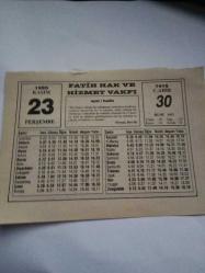 23 Kasım 1995-Orijinal Takvim Yaprağı-Doğum Günü-Söz,Nişan,Nikâh,Düğün ve Önemli Günler Hediyesi-Fatih Hak ve Hizmet Vakfı-Ayet/Hadis(Tirmizi,Birr 58)-Regaip Kandili-Sözün Özü-Saç Tarama Rekoru