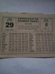 29 Kasım 1995-Orijinal Takvim Yaprağı-Doğum Günü-Söz,Nişan,Nikâh,Düğün ve Önemli Günler Hediyesi-Fatih Hak ve Hizmet Vakfı-Ayet/Hadis(Tirmizi)-(Dünden Devam)-Sözün Özü-Yatarak Okumak İçin Gözlük