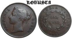 Doğu Hindistan Şirketi 1 Cent, 1845  Kraliçe Victoria (1845 - 1901)