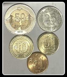 2015 - 1/5/10/25/50 Kuruş 5’li Lot / TCM2015