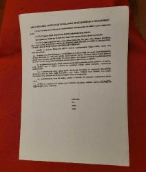 LOT.5 » BİR HATIRA.. COVİD AŞISI ÖNCESİ İMZALANAN SORUMLULUK BELGESİ. NADİR. BOŞ.