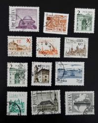 Polonya Damgalı pullar lotu- 78