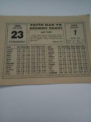 23 Aralık 1995-Orijinal Takvim Yaprağı-Doğum Günü-Söz,Nişan,Nikâh,Düğün ve Önemli Günler Hediyesi-Fatih Hak ve Hizmet Vakfı-Ayet/Hadis(Bakara:257)-Şaban Ayı-Çin Atasözü-Yoğurtlu Pideli Kebap