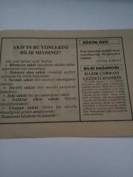 30 Aralık 1995-Orijinal Takvim Yaprağı-Doğum Günü-Söz,Nişan,Nikâh,Düğün ve Önemli Günler Hediyesi-Fatih Hak ve Hizmet Vakfı-Ayet/Hadis(Tevbe:88-89)-Akif'in Bu Yönlerini Bilir Miydiniz?-Veysel Karani-Hazır Çorbayı Lezzetlendirin