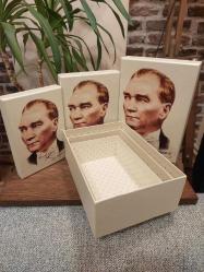 Atatürk Resimli Organizer 3'lü Kutu Seti