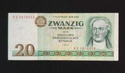 Doğu Almanya 20 Mark 1975 ÇT KAĞIT PARA