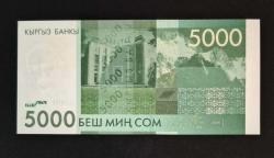 Kırgızistan 5000 Som 2009 ÇİL KAĞIT PARA (Suimenkul Çokmorov Görselli)