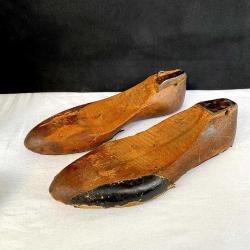 1940'lardan Antika Ahşap Ayakkabı Kalıbı Çifti