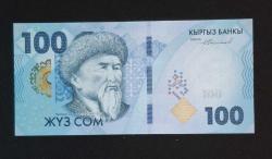 Kırgızistan 100 Som 2023 ÇİL KAĞIT PARA