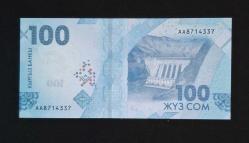 Kırgızistan 100 Som 2023 ÇİL KAĞIT PARA