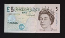 İngiltere 5 Pound ÇİL KAĞIT PARA