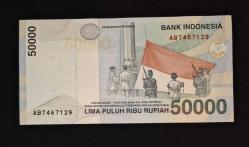 Endonezya 50000 Rupiah 1999 ÇİL KAĞIT PARA