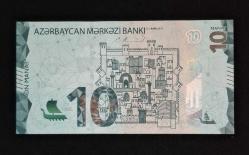 Azerbaycan 10 Manat 2021 ÇİL KAĞIT PARA