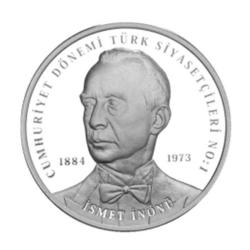 İSMET İNÖNÜ TÜRK SİYASETÇİLERİ NO:1 HATIRA GÜMÜŞ PARA